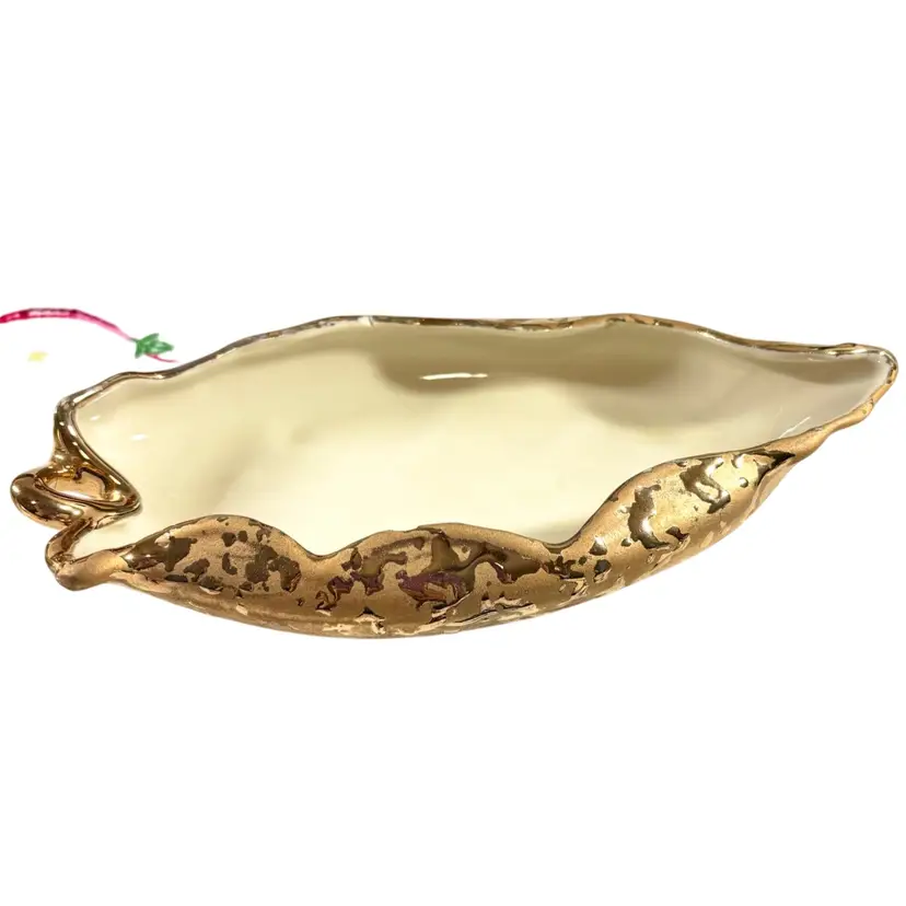 Weeping Gold Celery Dish 9” Long x 4.5” Wide