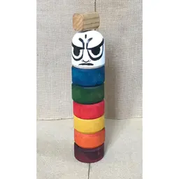 Vintage Handmade Duruma Otoshi Japanese Wood Stacking Toy Decoration AS IS READ