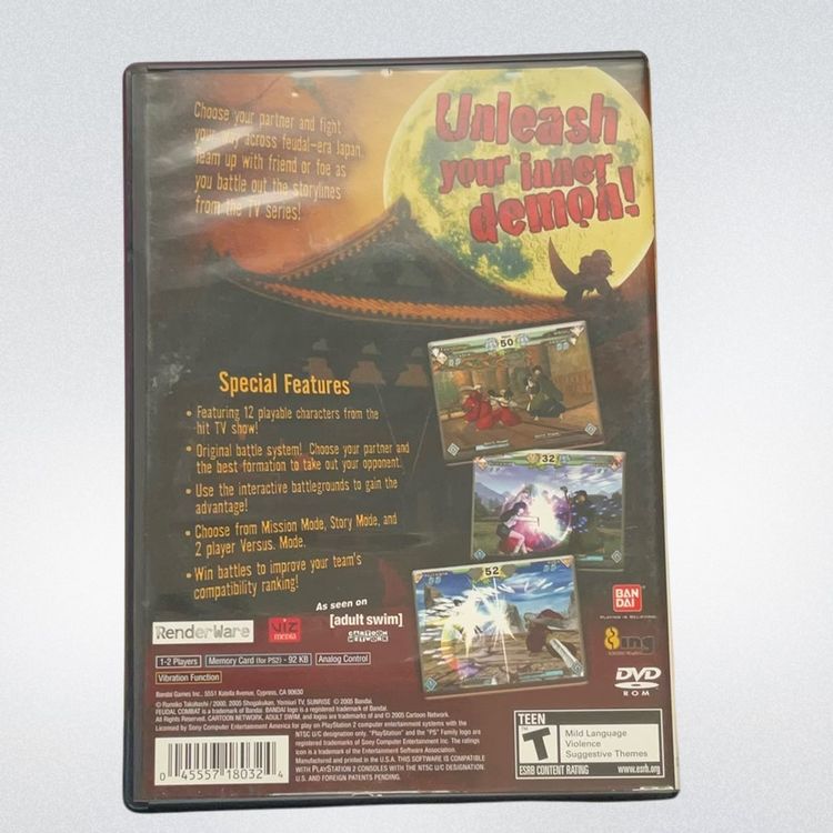 InuYasha Fuedal Combat Sony PlayStation 2 PS2 - Like New