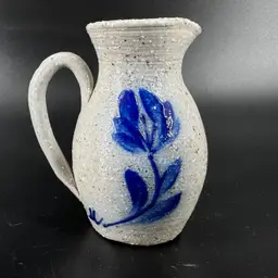Little Blue And Grey Salt Glaze Pitcher
