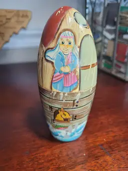 Noahs Ark Nesting Dolls Ukraine, hand painted.
