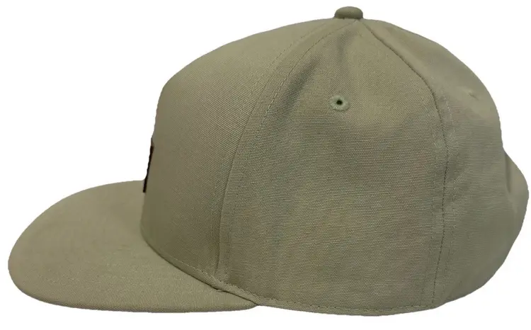 VANS Rayland Desert Sage Leather Logo Patch Flat Brim Snapback