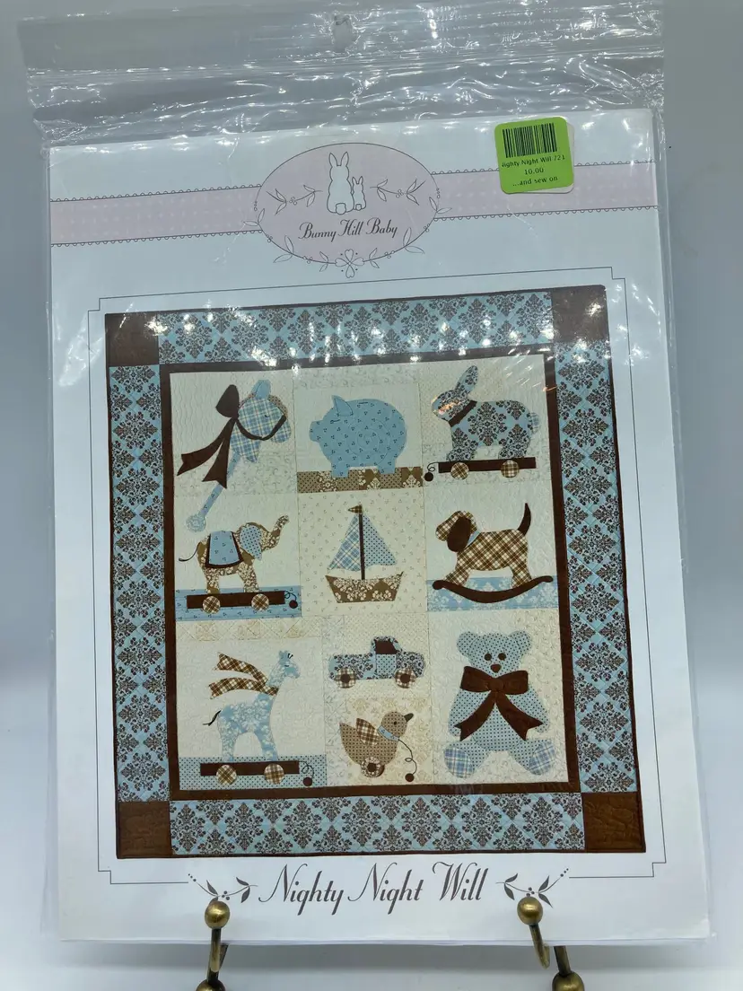 Bunny Hill Designs "NIGHTY NIGHT WILL" Quilt Pattern Anne Sutton 48" x 52"