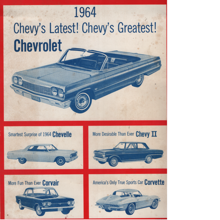Vingtage 1964 Sing Of The USA With Chevrolet Song Book Cars