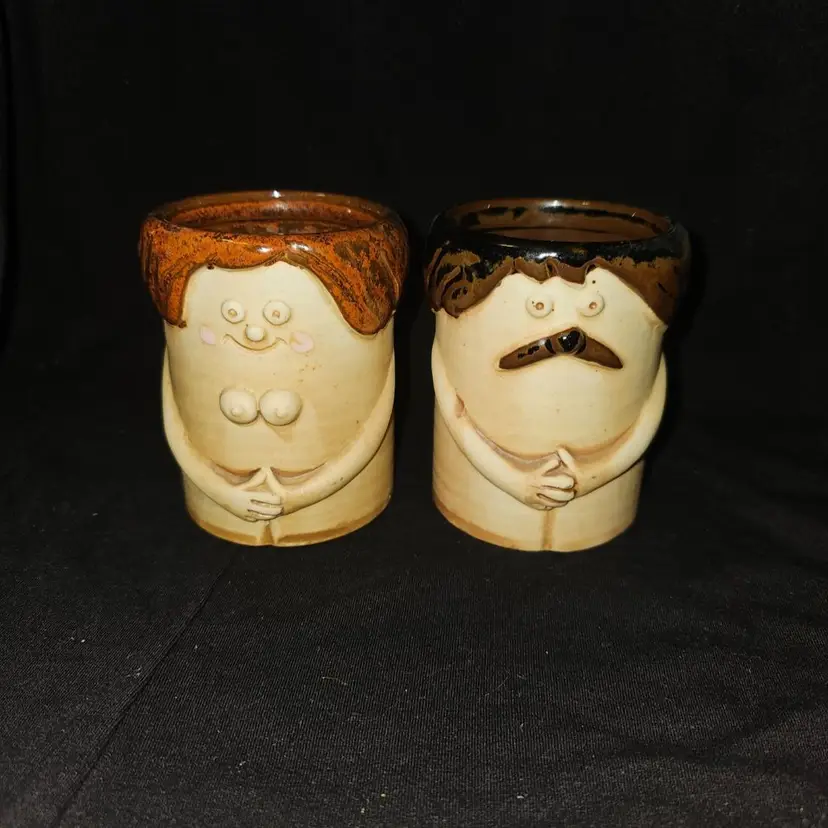 Enesco Man And Woman Mugs