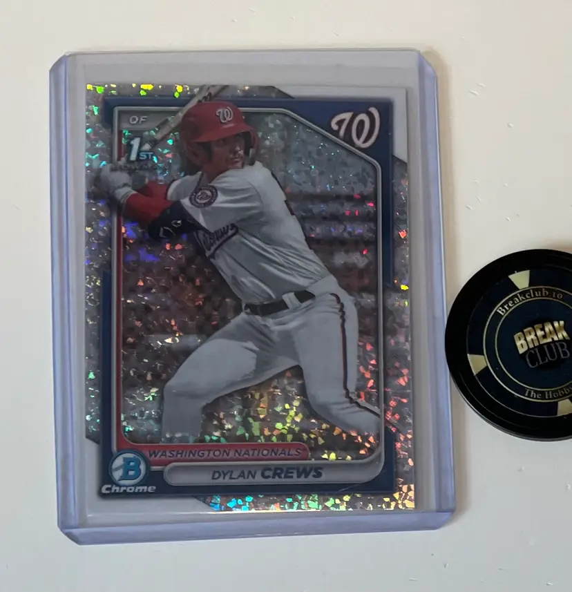 Dylan Crews 1st Chrome Mini Diamond Refractor Washington Nationals