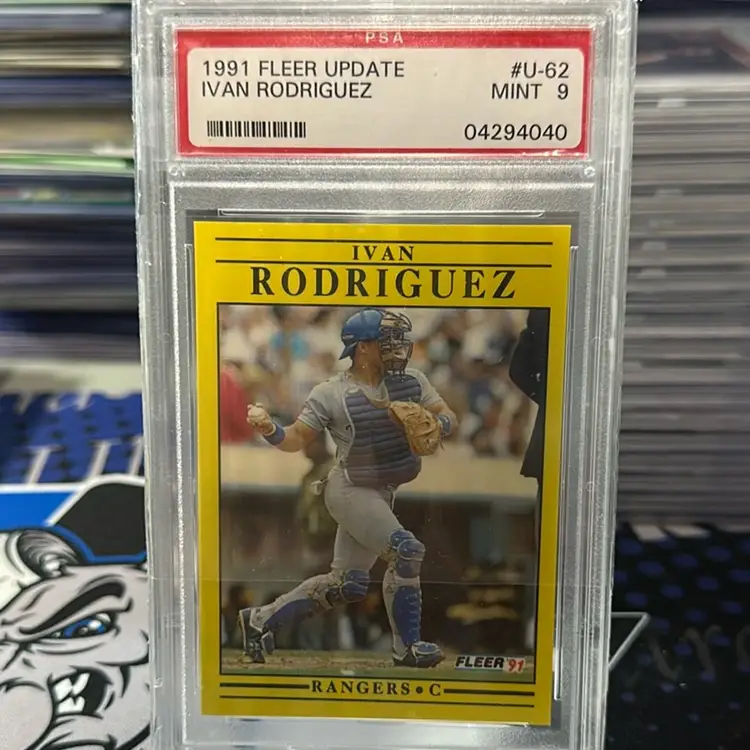 Ivan Rodriguez 1991 Fleer Update RC PSA 9 Texas Rangers