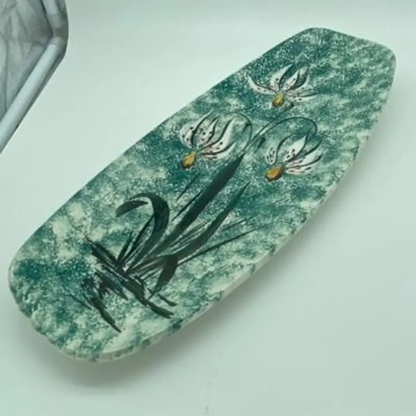 Brastoff Style MCM Vintage Ceramic Tray Roger 1965 COOL!
