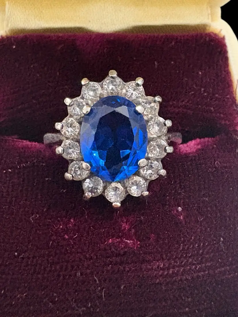 #01 76. Sterling Blue Topaz Ring