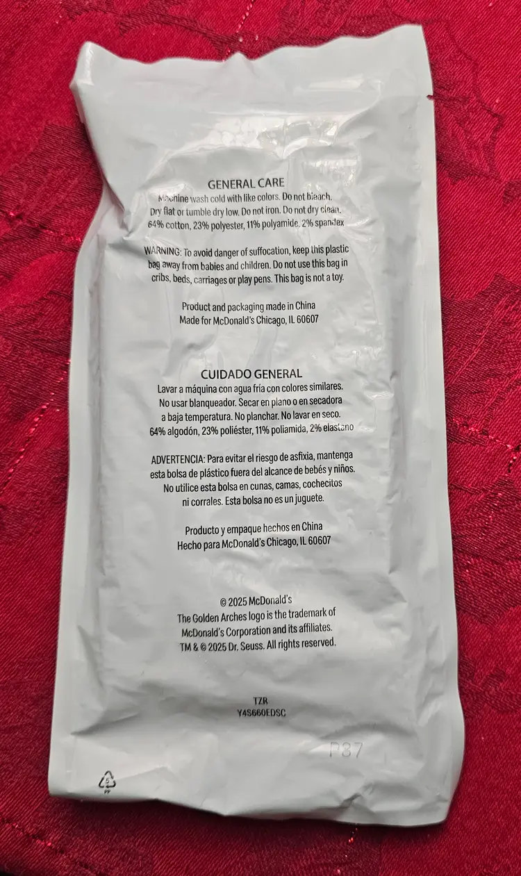 McDonalds 2025 Grinch Meal Socks- Pair Brand New Un Opened