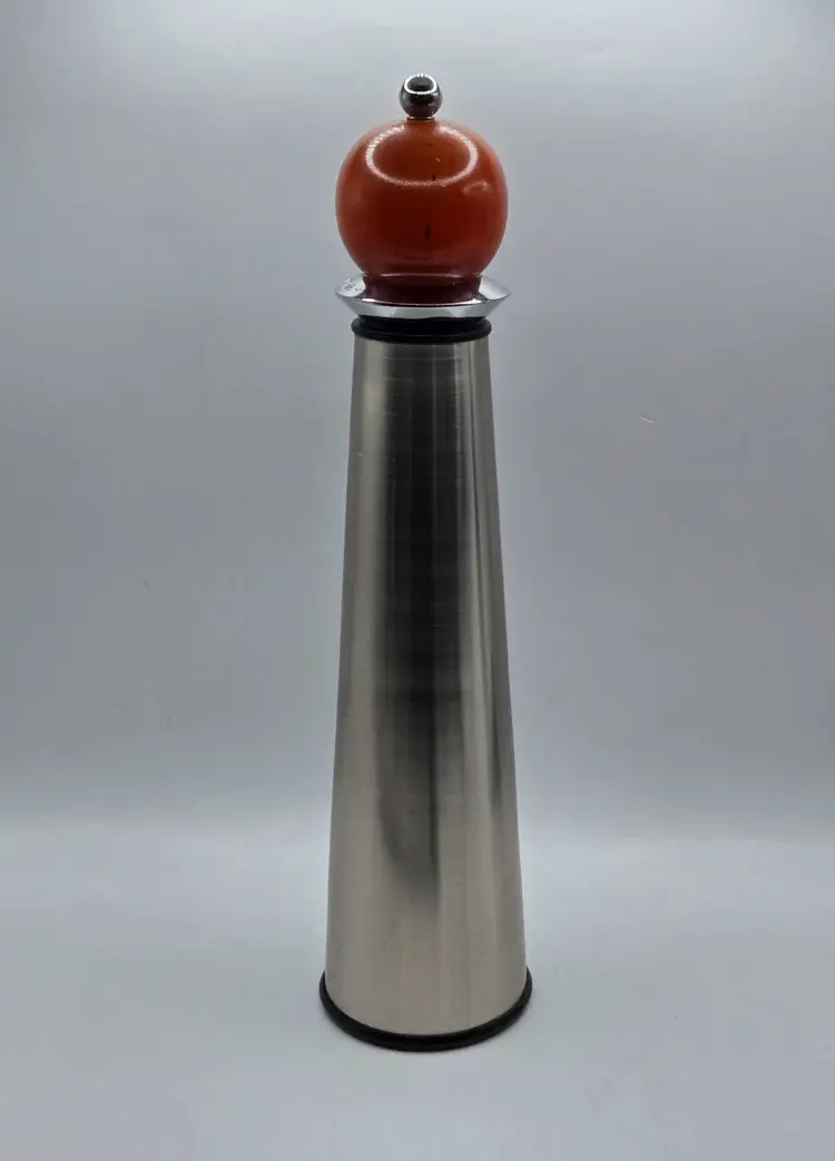 William Bounds Wooden Ball 12-1/2" Torch Pepper Mill • 3 Setting Grind • USA