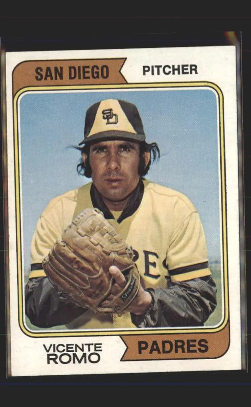1974 Topps #197a Vicente Romo - (pk5) - San Diego Padres