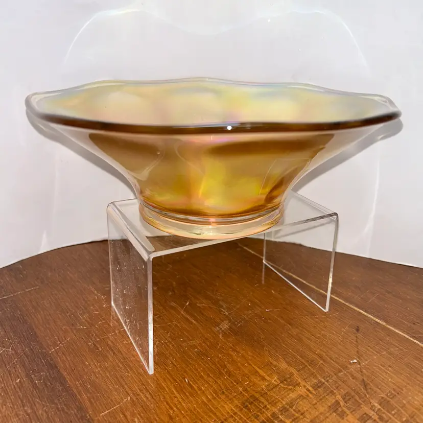 Vintage Marigold Carnival Glass -Octagon