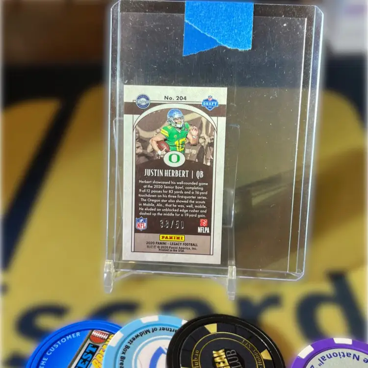 Justin Herbert 2020 Legacy Mini Rookie Blue /50 Los Angeles Chargers