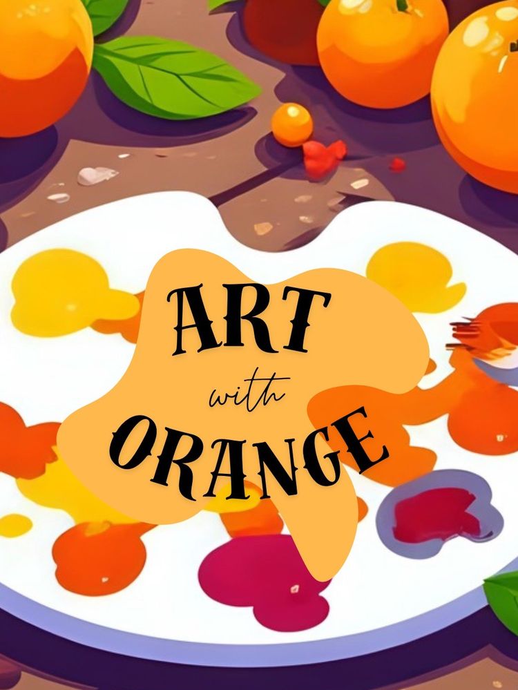 🎨 Art with Orange🍊 Trading cards (Mini Art) ☀️