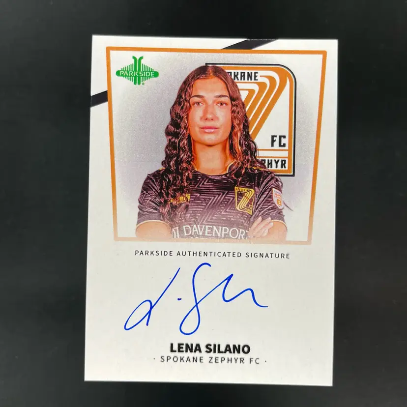 Lena Silano 2026 Parkside Gainbridge USL Autograph Spokane Zephyr Soccer Card