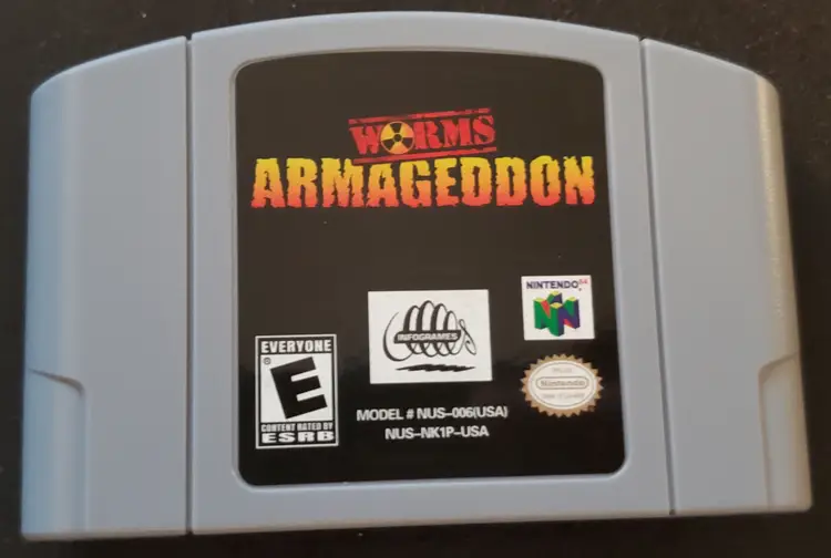Worms Armageddon N64 Video Game Cartridge Nintendo 64