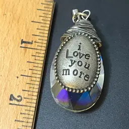 “ I Love You More” Glass Pendant