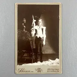 Antique Photo Boy Portrait Little Rock Arkansas Holy Communion Catholic Candle Identified