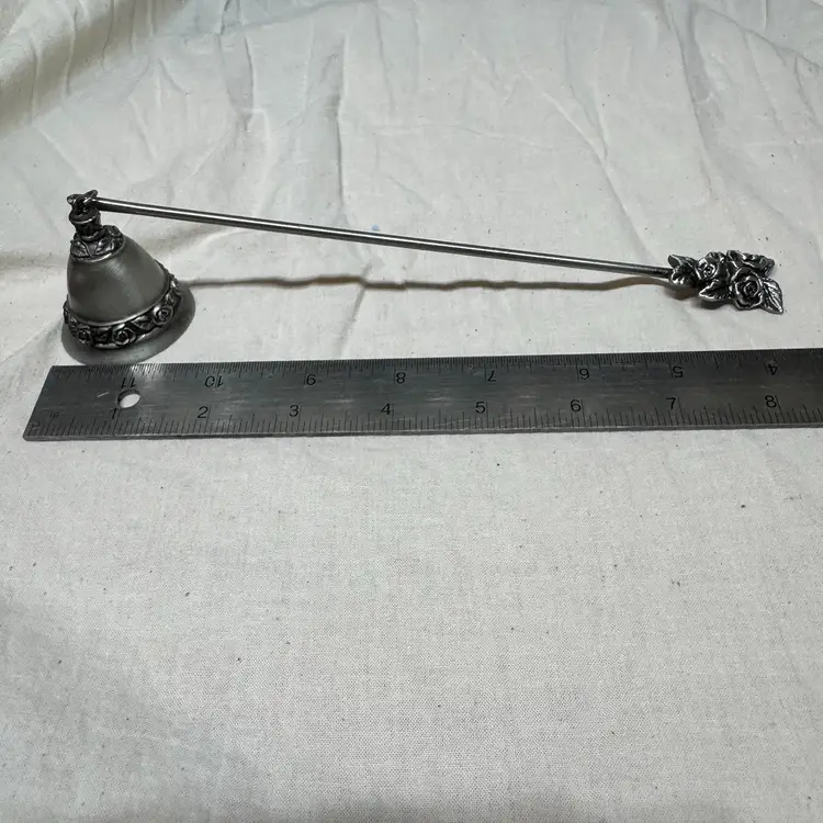 Pewter Candle Snuffer Rose Design