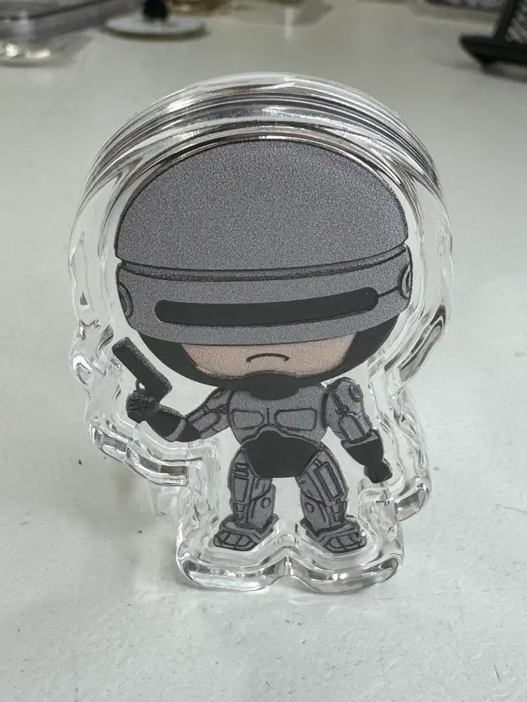 2024 Fiji Robocop Shaped Colorized 1 Ounce Silver Coin, Mintage Of 2000