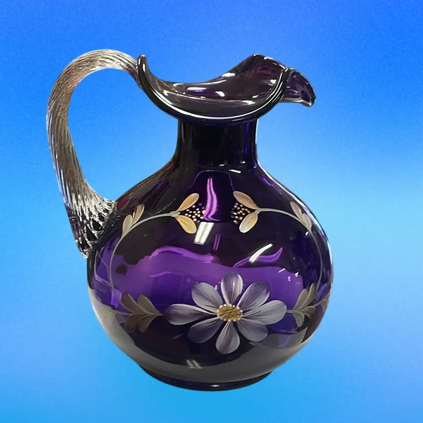 limited edition Fenton Royal Purple ewer pitcher from the Historical Collection