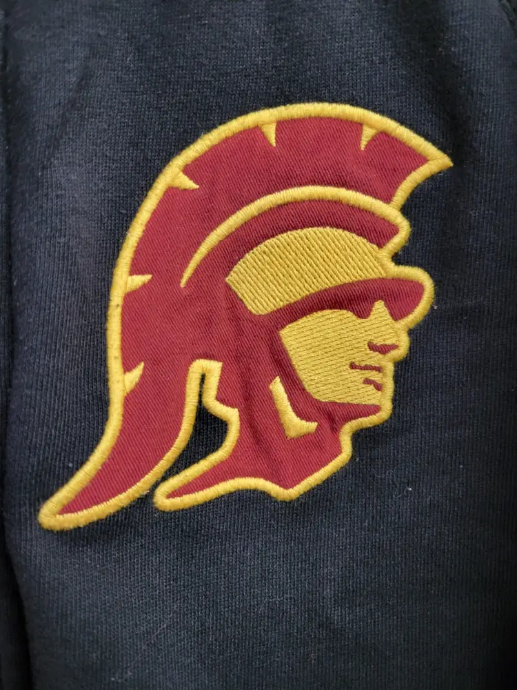 USC Trojans Men's 47 Brand Black Tommy Head Striker Full Zip Jacket Size XL