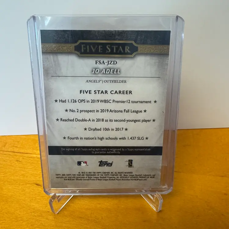 Jo Adell 2021 Topps Five Star Purple Rookie Auto 35/50 - Los Angeles Angels