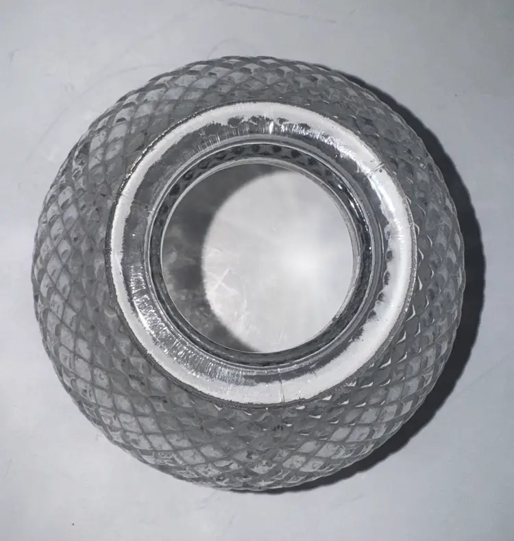 L.E. Smith No. 7524 "Pineapple" crystal glass fairy lamp TOP ONLY 3.5” tall