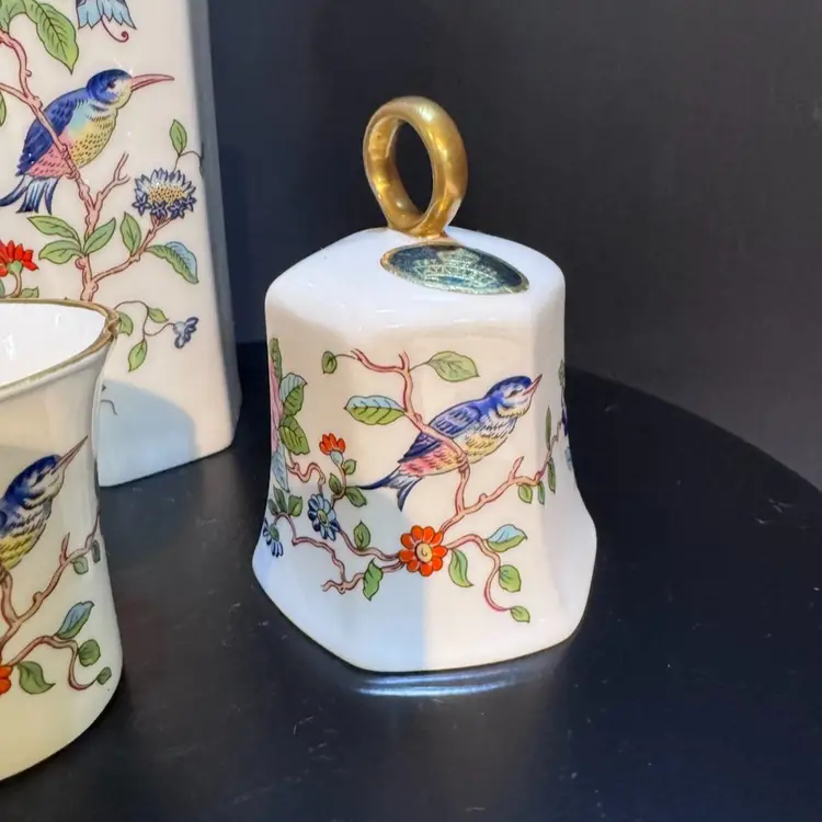 Aynsley Pembroke Vase, Bell And Toothpick Holder Set