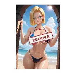 ANDROID 18 WAIFUZ DRAGONBALL Z 4X6 PHOTO PRINT COLLECTIBLES BRAND NEW FRESH PRINT