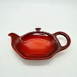 Le Creuset Stoneware Tea Bag Holder 5" Red Cerise