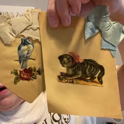 2 Antique Christmas Cards