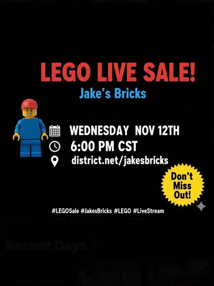 HUGE LEGO LIVE SALE! 11/12 @ 6pm CST