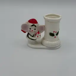Vintage Lenox Christmas Mouse Candle Holder