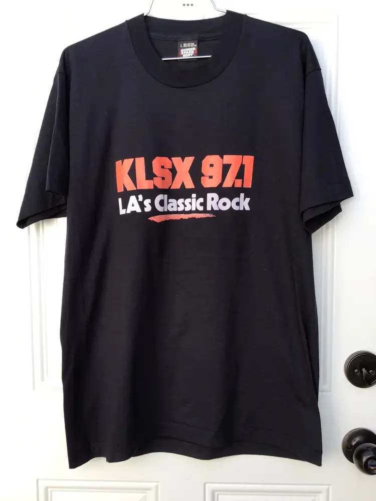 Vintage 80s KLSX 97.1 LA’s Classic Rock, Radio, Logo, Graphic, Shirt
