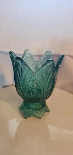 #01 Fenton Emerald Green 2-way votive Candle Holder
