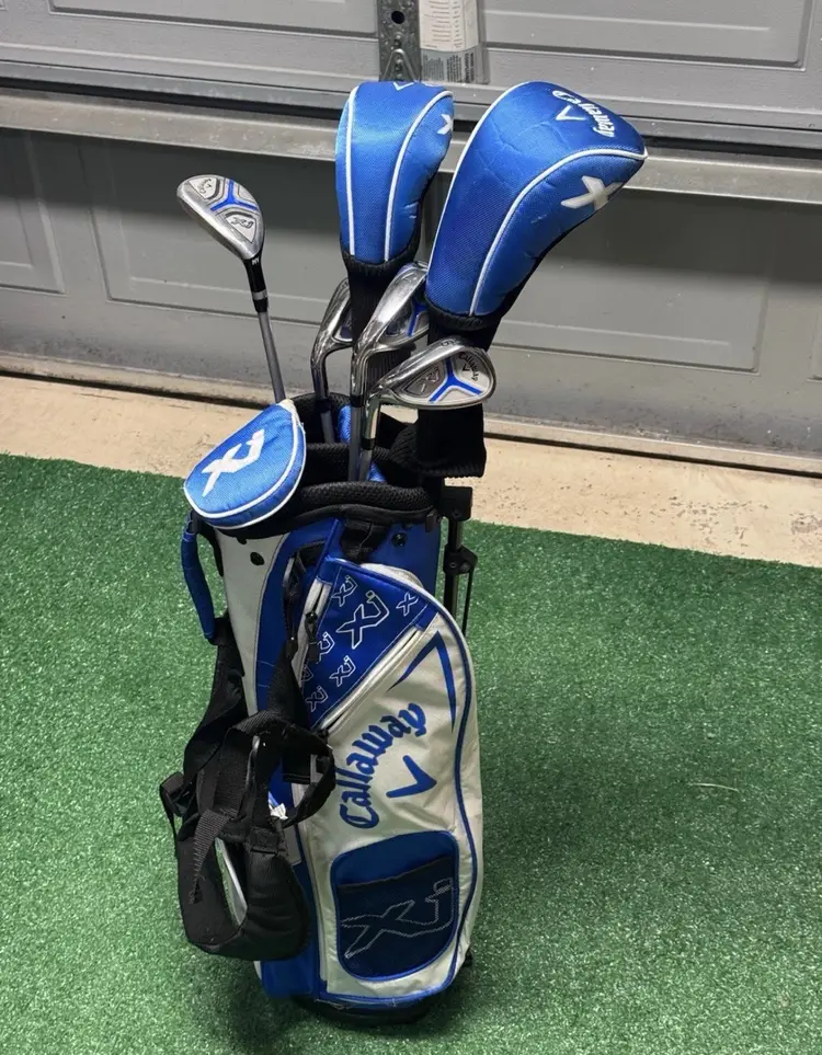 Left Handed Callaway XJ-Level 3 7 Club Kids Junior Golf Set