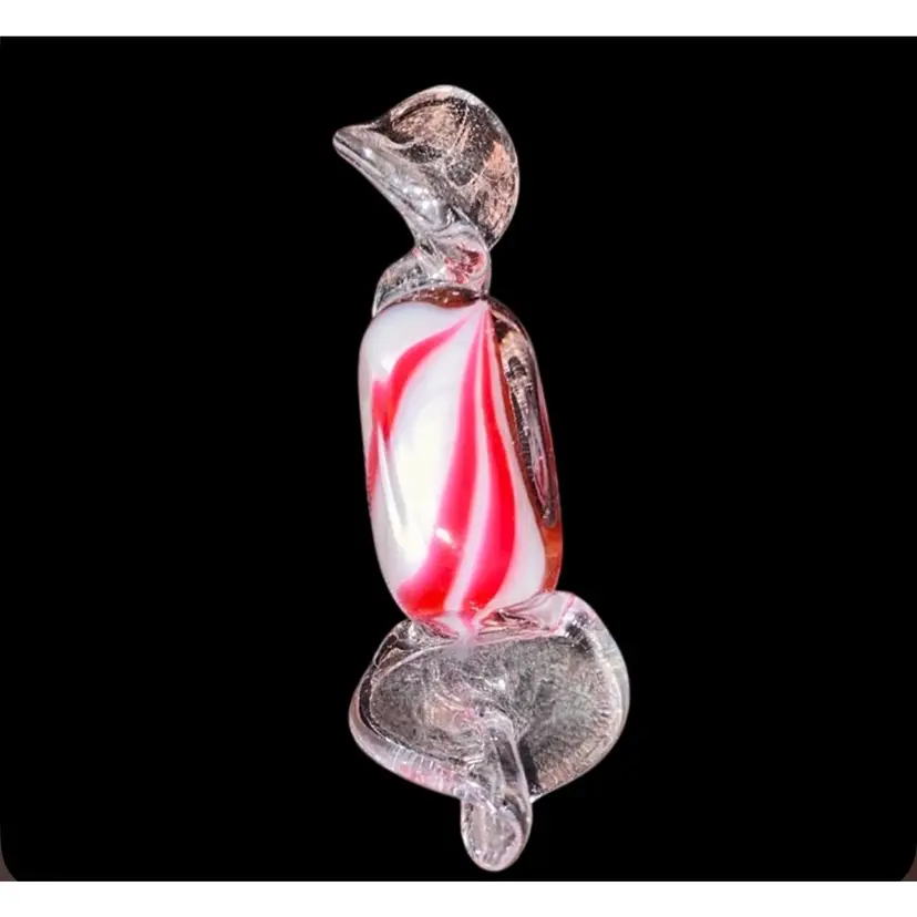 #06- Vintage 1980's /90's  Unknown Artist Art Glass Candy  As Pictured