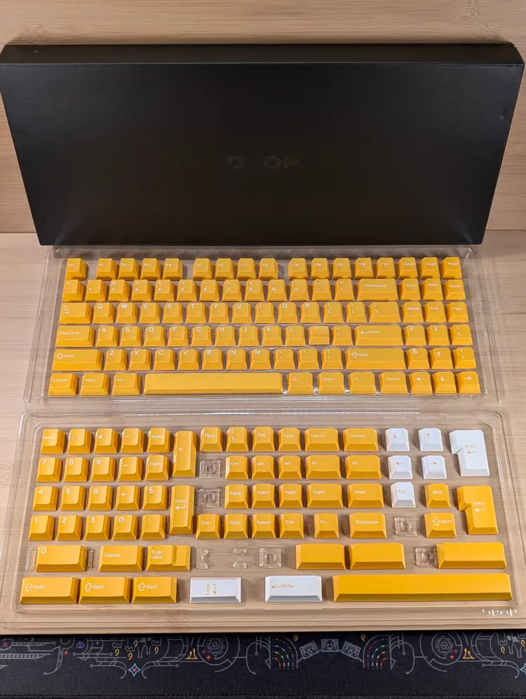 Drop DCX Citrine Yellow Full 100% Keycap Set
