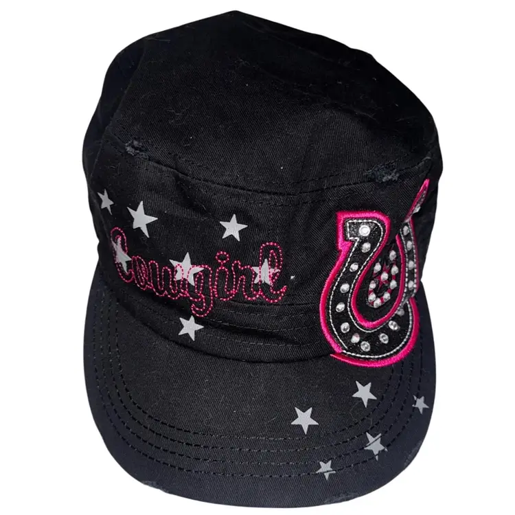 Y2K Bling Cap Hat Cowgirl Horse Shoe