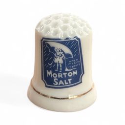 Vintage Morton Salt Ceramic Thimble