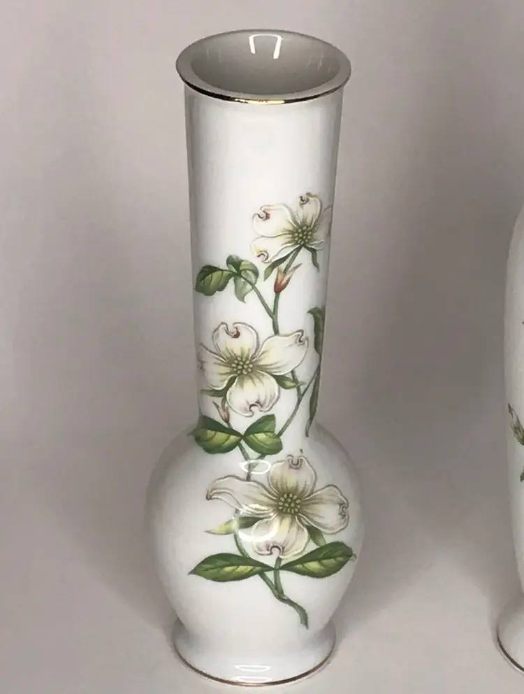 Vintage Bud Vases Lefton China #02870 Hand Painted Japan Set Of 3