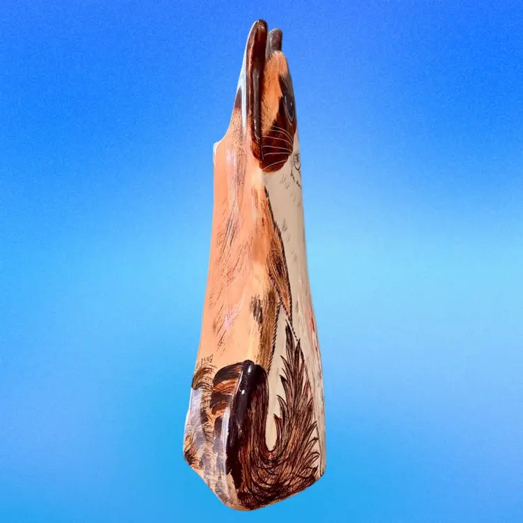 Vintage “Ragdoll” Cats By Nina Cat Vase by Nina Lyman Blue Eyed Orange Cat