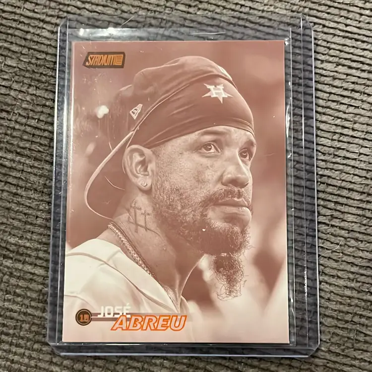 Jose Abreu Orange Black And White. Houston Astros. 2023 Topps Stadium Club