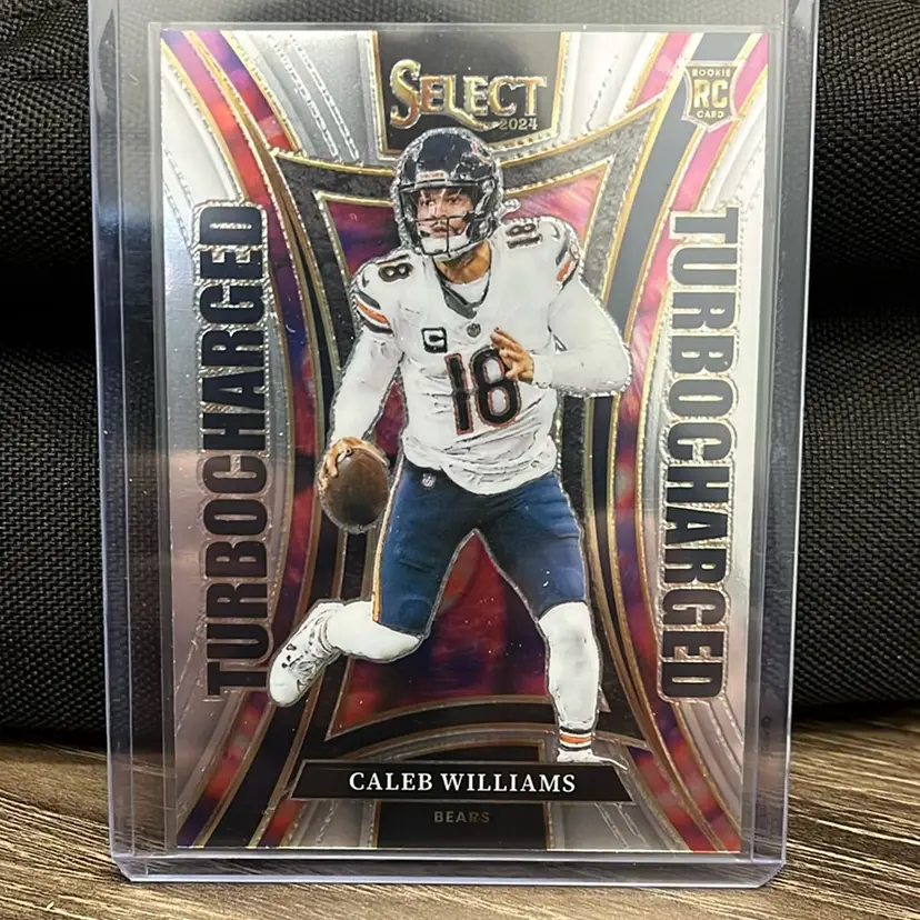 2024 Panini Select Turbocharged Caleb Williams Rookie Card (Card #11). Bears