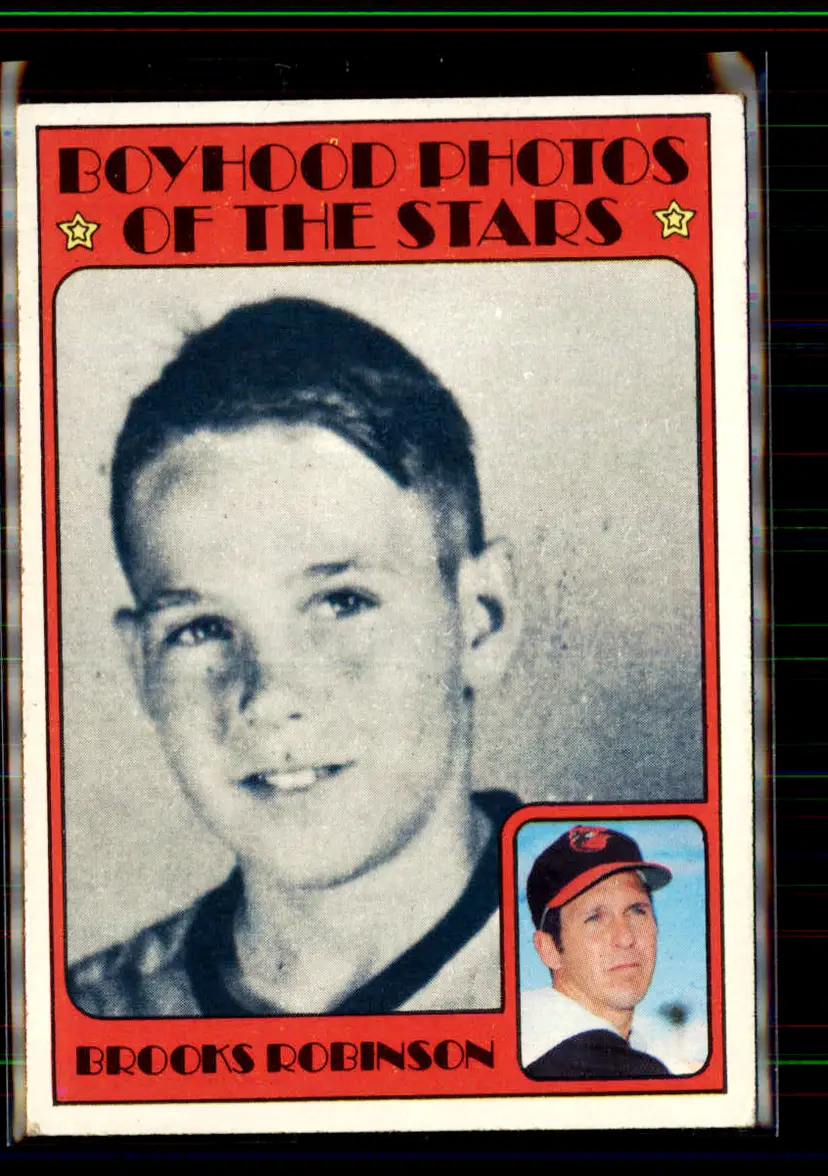 Brooks Robinson 1972 Topps Boyhood Photos of the Stars #498 card 2 - Baltimore Orioles - (151-5)