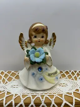 Lefton September Angel Sm Break Of On Flower Petal