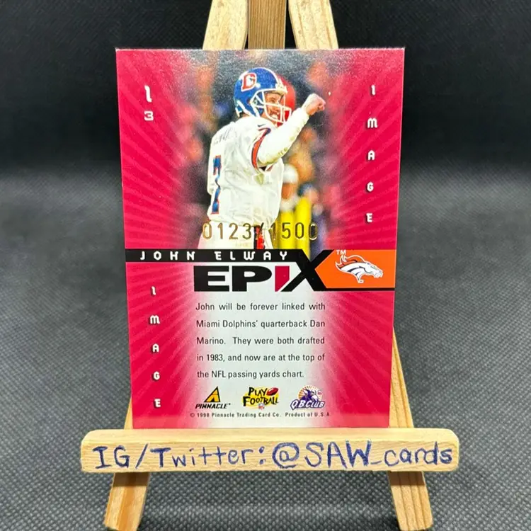John Elway 1998 Pinnacle Epix/1500 Denver Broncos