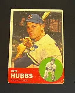 Ken Hubbs 1963 Topps #15 NL Rookie of the Year Chicago Cubs